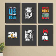 6 PC Wall Decor Cardboard Phototiles